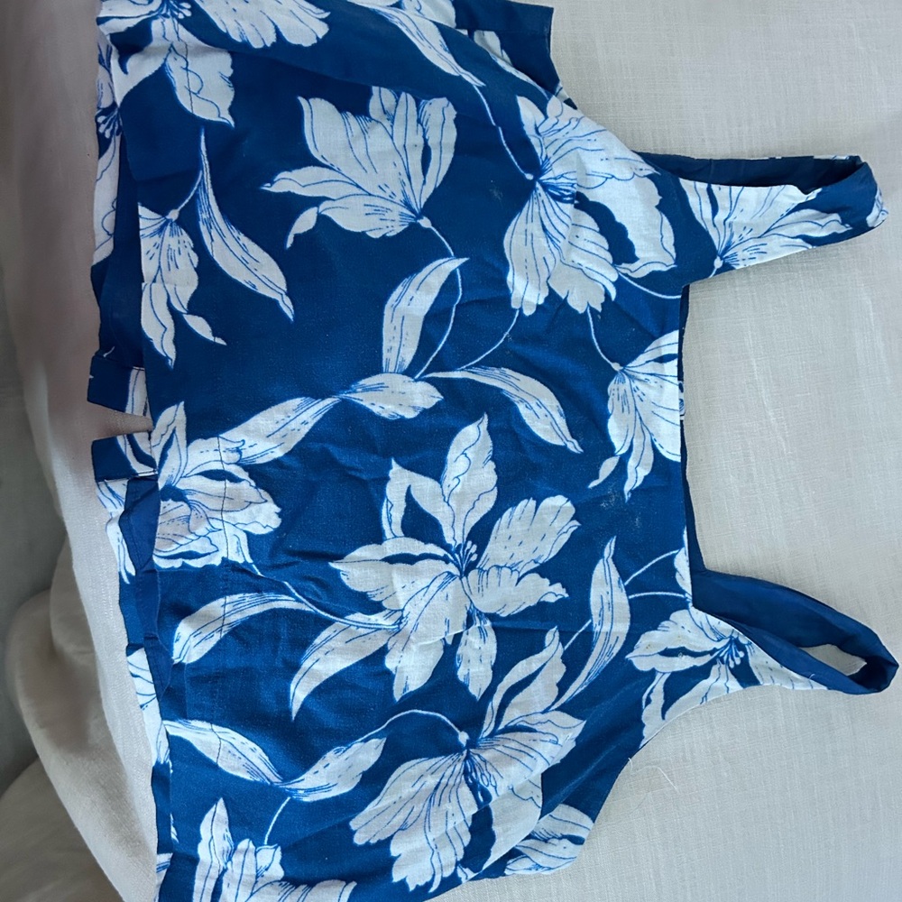GAP Blue and White Floral One Piece Swimsuit